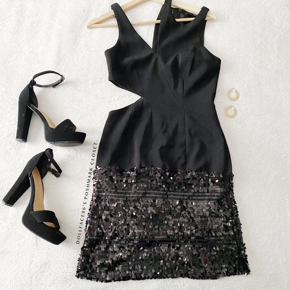 Jay Godfrey Cut Out Sequin Cocktail Dress - Picture 2 of 9